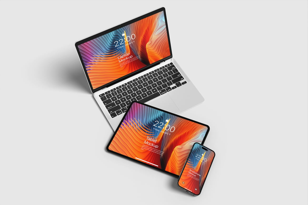 Multi Devices Mockup with Clean Background（183436）-技能树